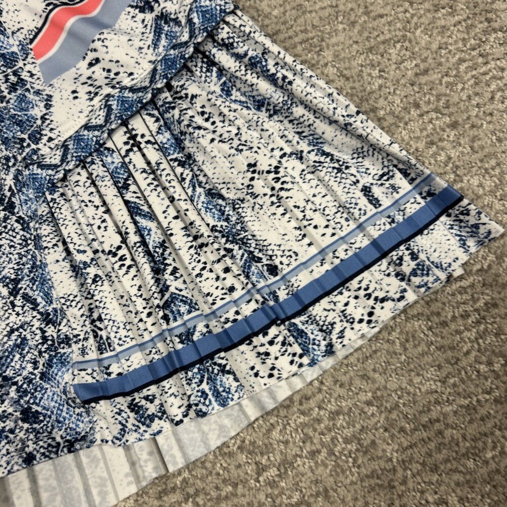 Lucky In Love Skirt Womens Large Blue White Pickleball Tennis Skort Golf Pockets - Picture 4 of 9